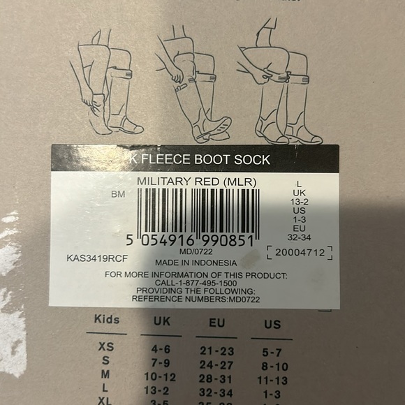 Brand new hunter boot socks for kids red - Picture 2 of 2